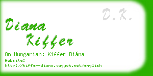 diana kiffer business card