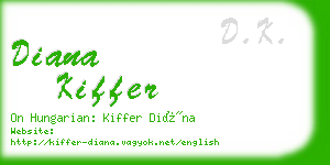 diana kiffer business card